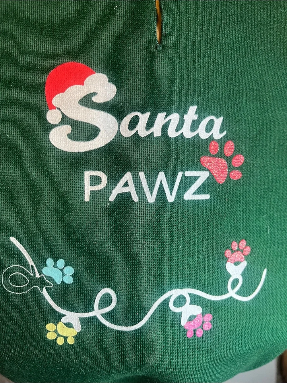 Santa Pawz Green Holiday Dog Hoodie Sweater